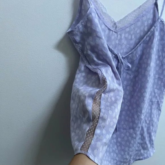 Aerie Satin Effect Printed Lace Trim Camisole XS - Picture 2 of 7